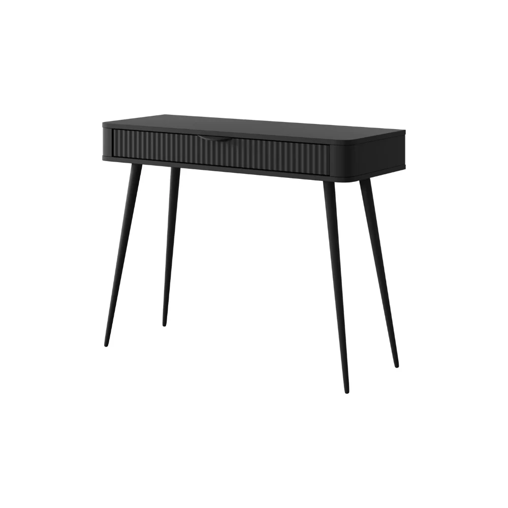 Schminktisch LATE mit geriffelten Fronten Schminktisch LATE mit geriffelten Fronten