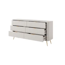 Kommode LATE 6S mit geriffelten Fronten