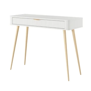 Schminktisch LATE mit geriffelten Fronten