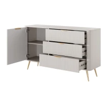 Kommode LATE D3S mit geriffelten Fronten