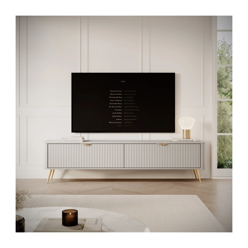 TV-Schrank 200 cm mit geriffelten Fronten TV-Schrank 200 cm mit geriffelten Fronten