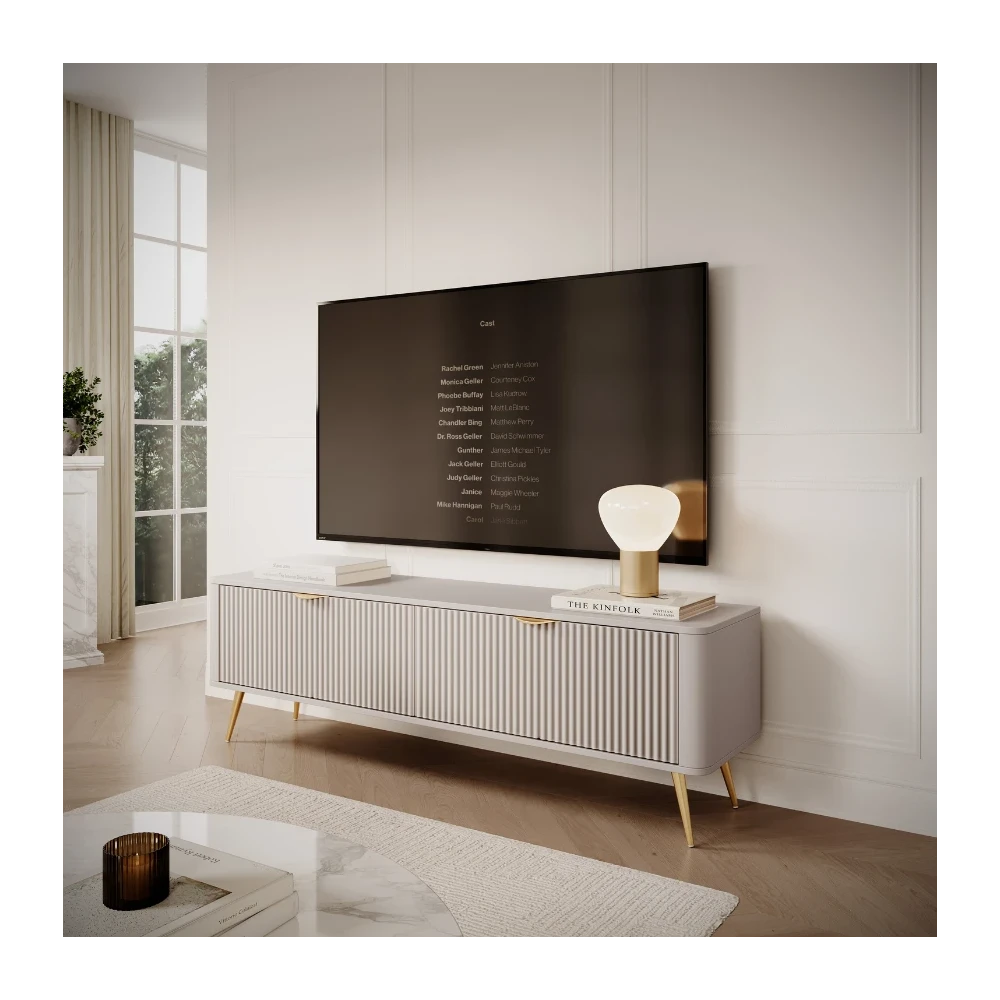 TV-Schrank 163 cm mit geriffelten Fronten