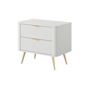 Nachttisch LATE mit geriffelten Fronten