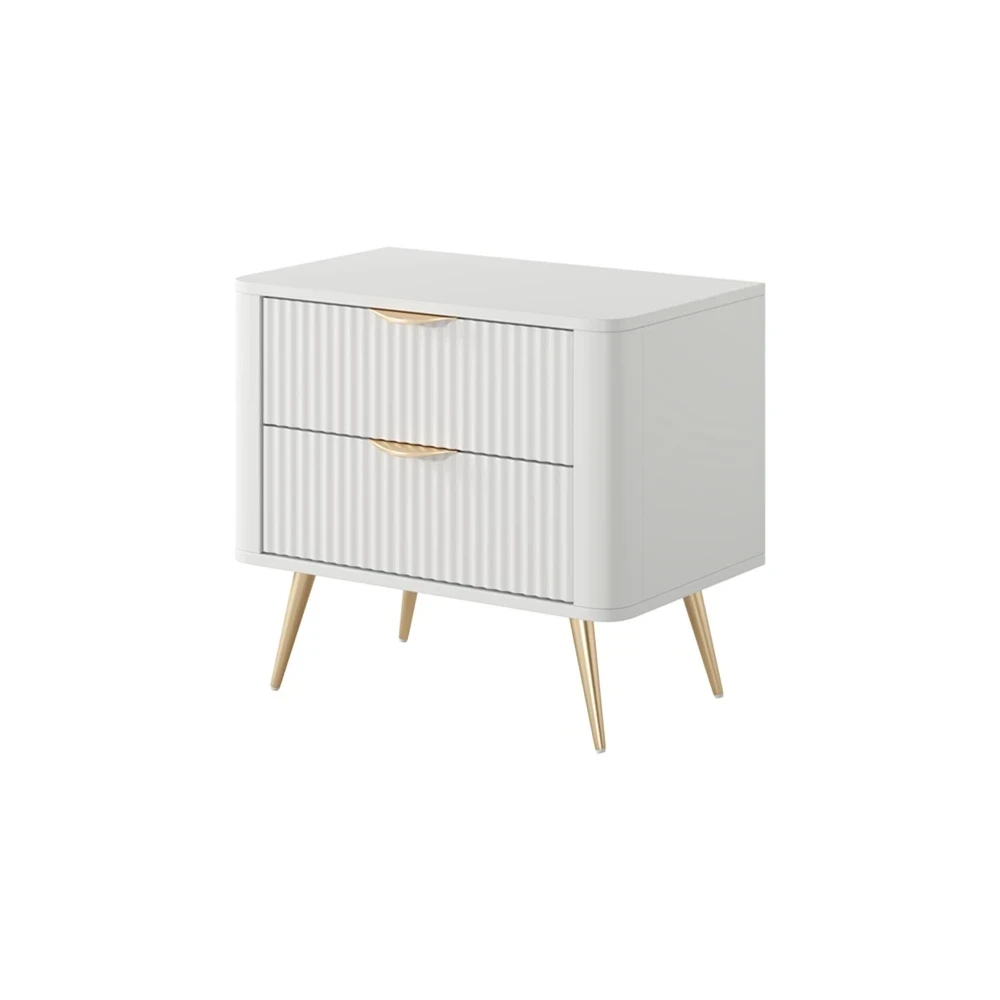 Nachttisch LATE mit geriffelten Fronten Nachttisch LATE mit geriffelten Fronten