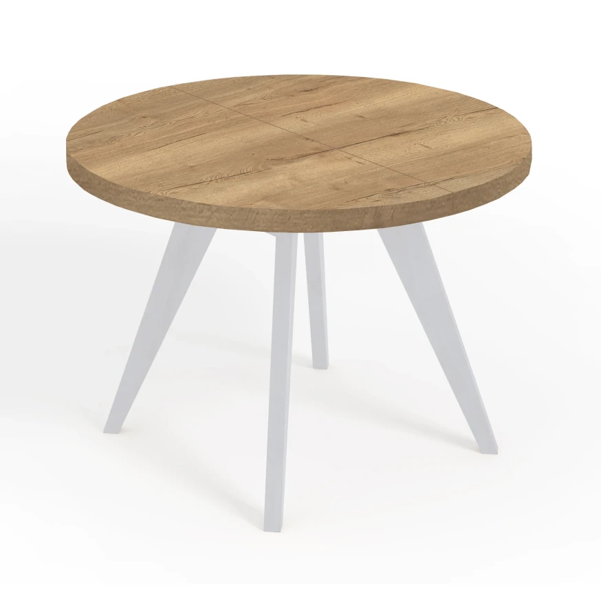 Runder LOFT industrieller Holztisch LORA