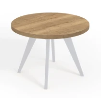 Runder LOFT industrieller Holztisch LORA