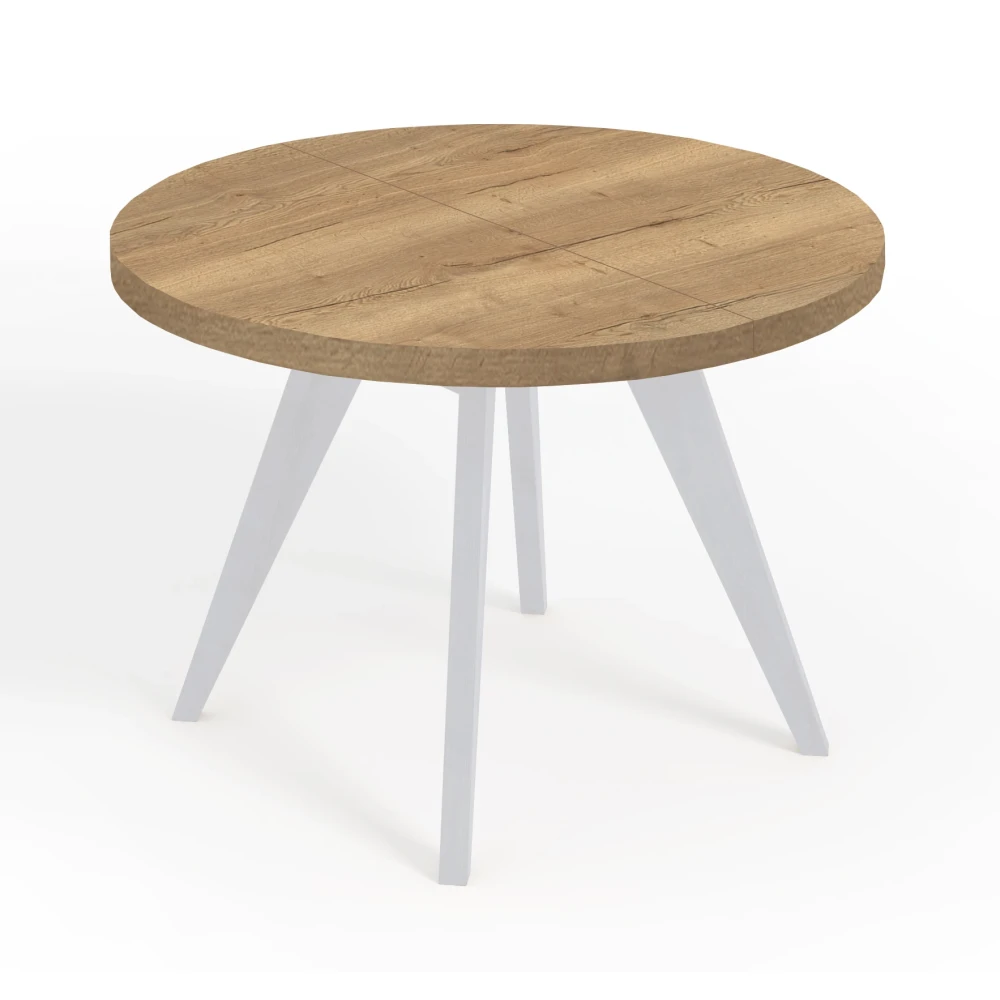 Runder LOFT industrieller Holztisch LORA