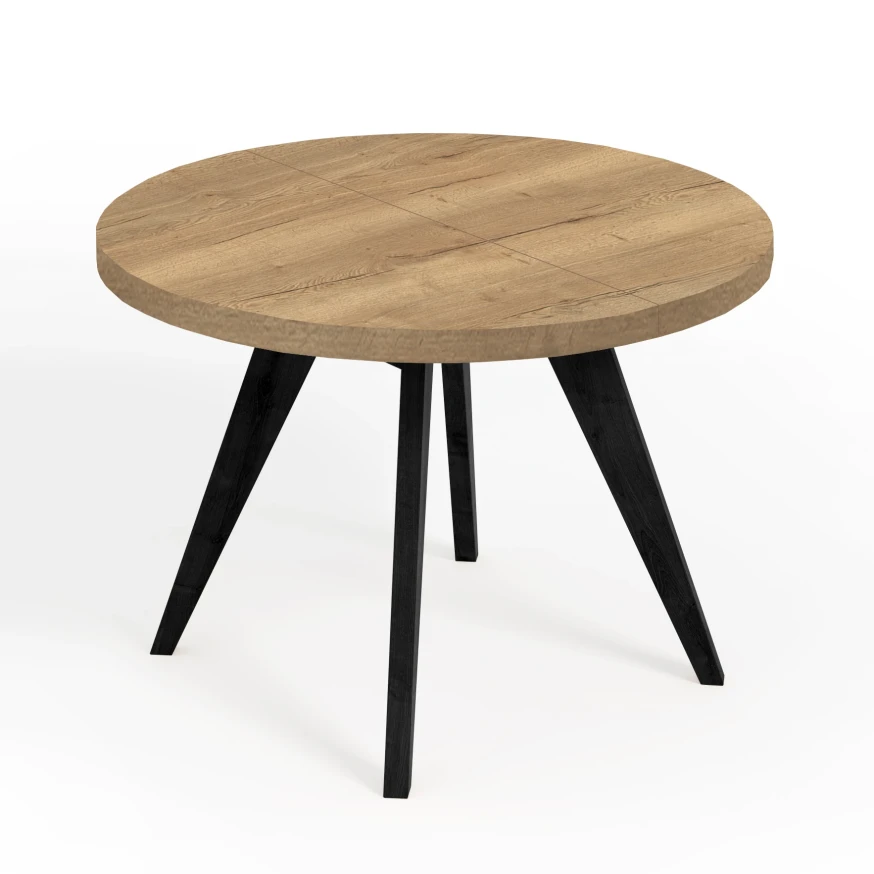 Runder LOFT industrieller Holztisch LORA