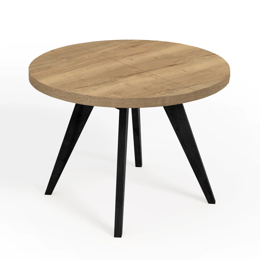 Runder LOFT industrieller Holztisch LORA