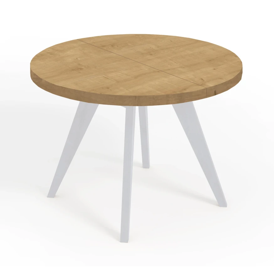 Runder LOFT industrieller Holztisch LORA