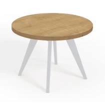 Runder LOFT industrieller Holztisch LORA