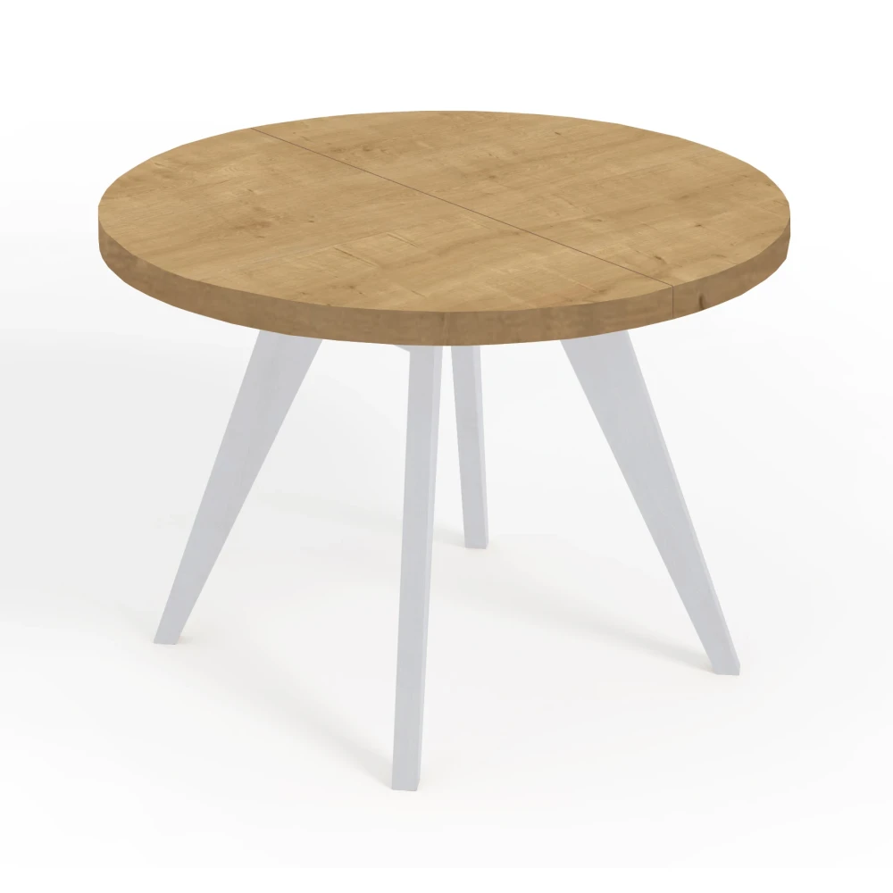 Runder LOFT industrieller Holztisch LORA