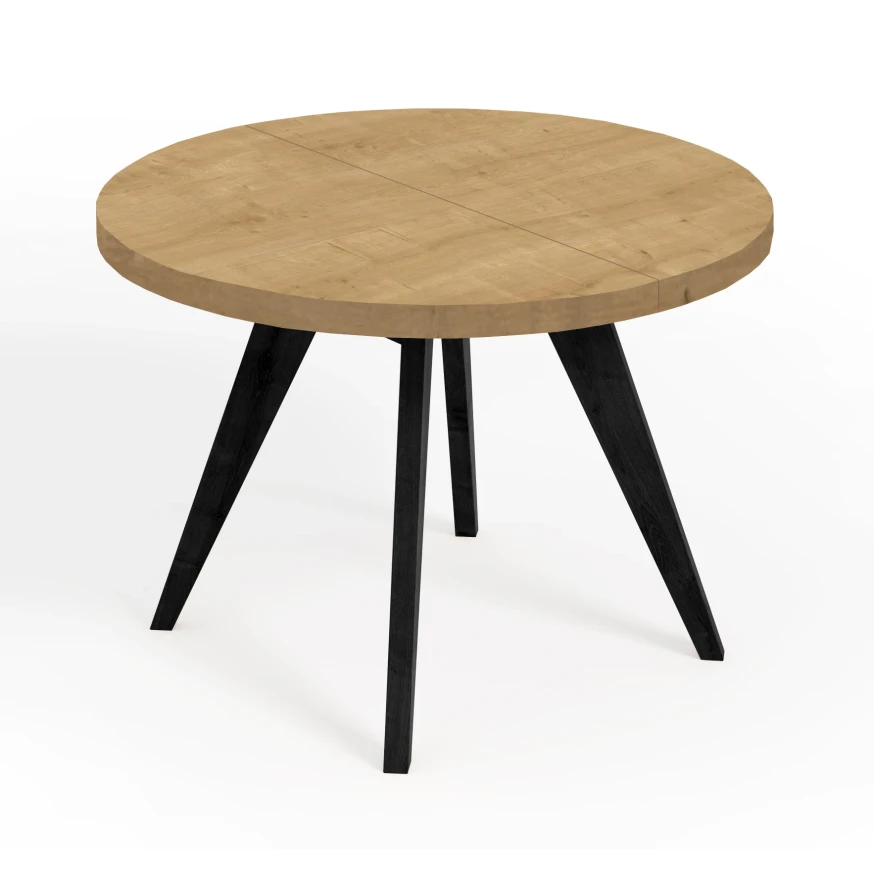 Runder LOFT industrieller Holztisch LORA