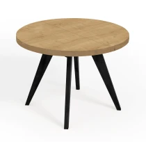 Runder LOFT industrieller Holztisch LORA