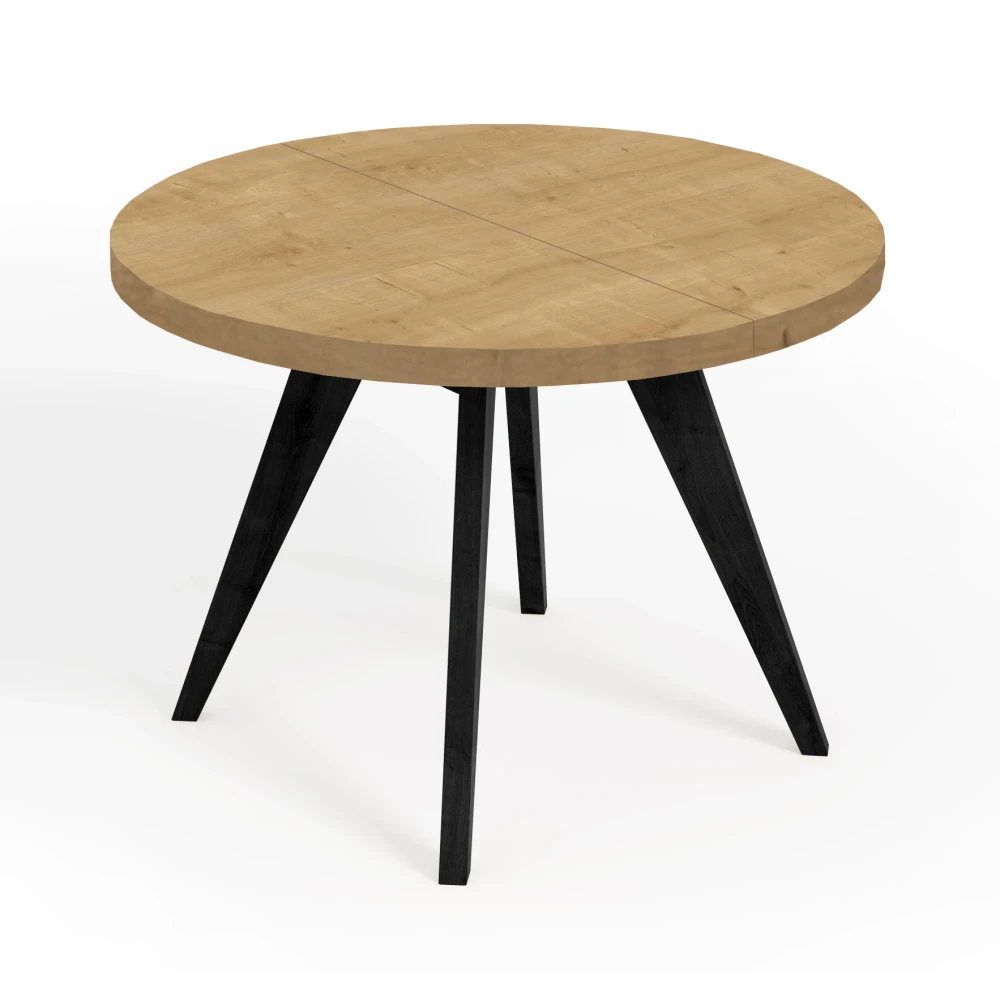 Runder LOFT industrieller Holztisch LORA