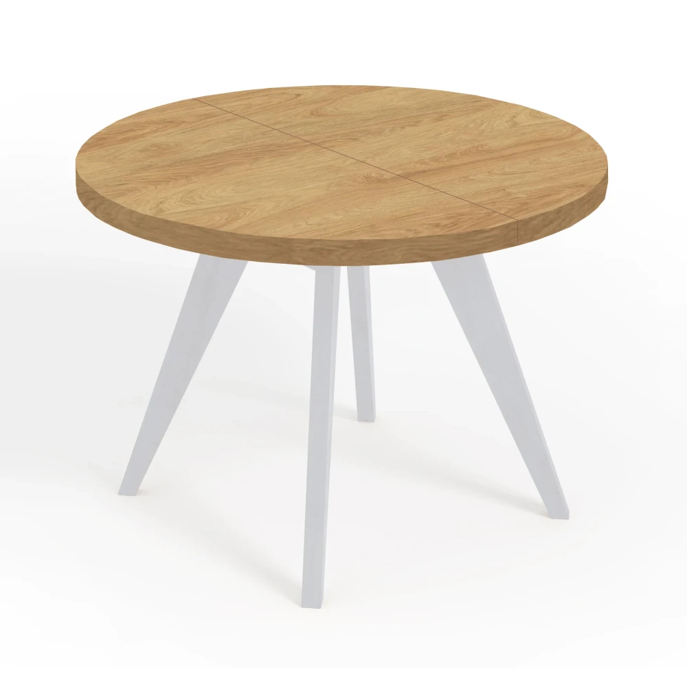 Runder LOFT industrieller Holztisch LORA