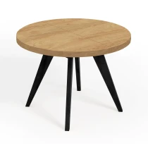 Runder LOFT industrieller Holztisch LORA