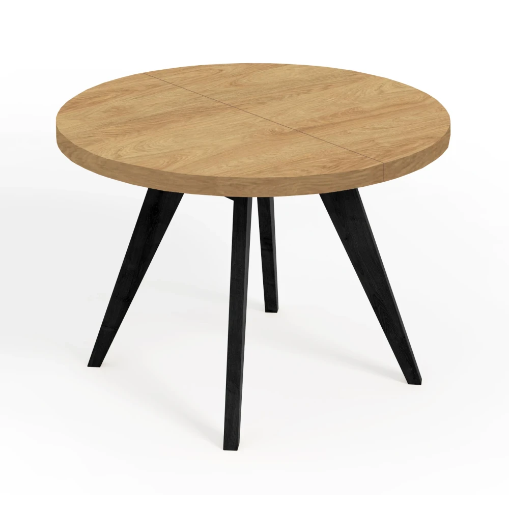 Runder LOFT industrieller Holztisch LORA