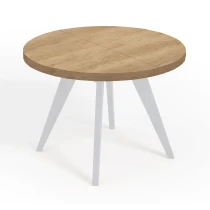 Runder LOFT industrieller Holztisch LORA