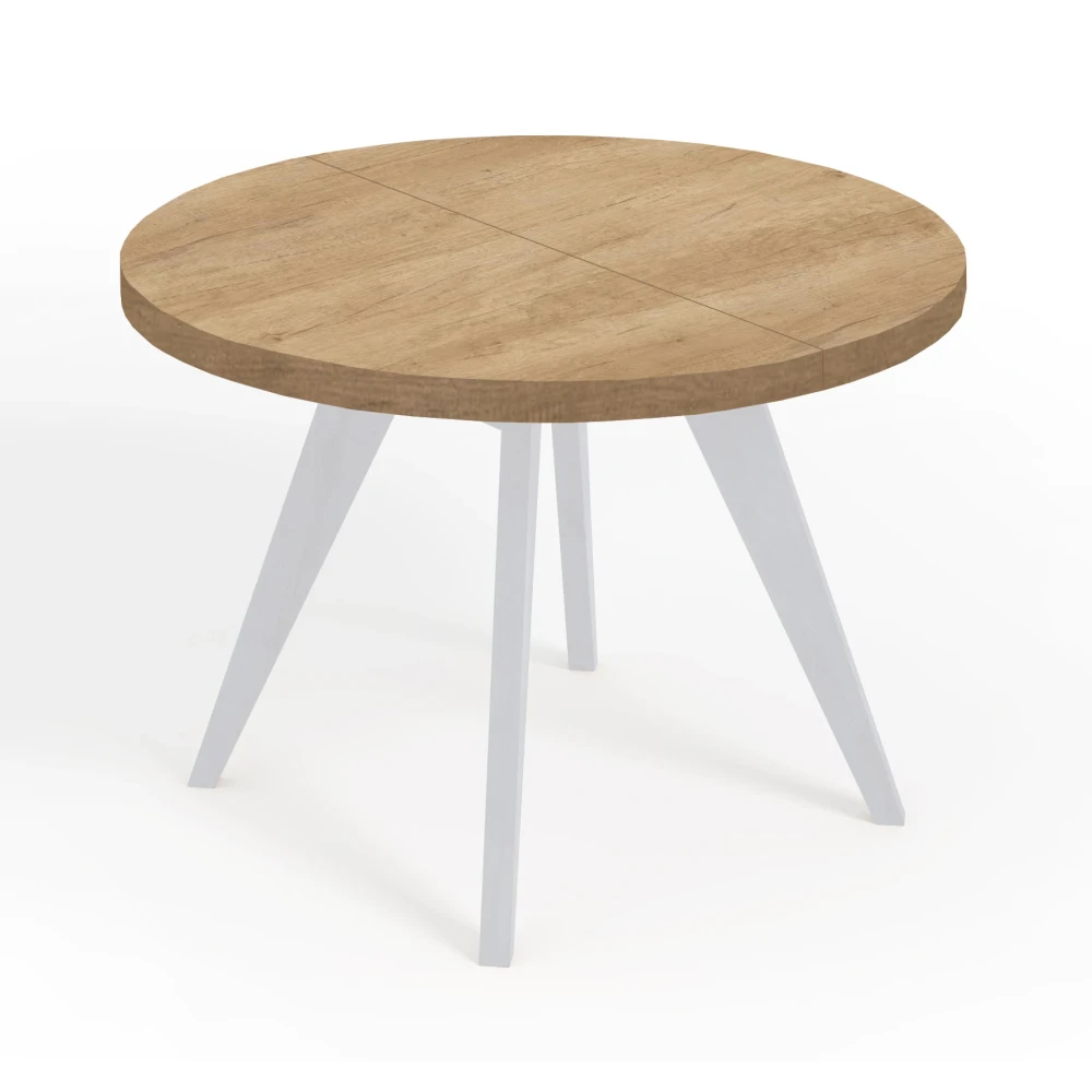 Runder LOFT industrieller Holztisch LORA