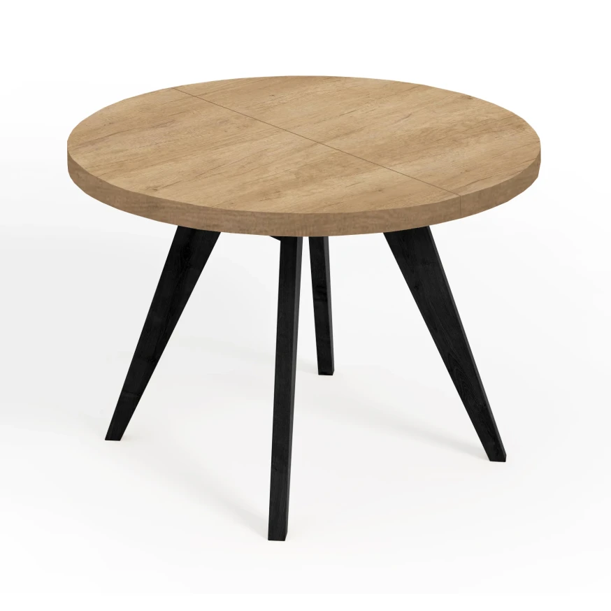 Runder LOFT industrieller Holztisch LORA