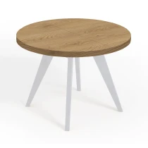 Runder LOFT industrieller Holztisch LORA