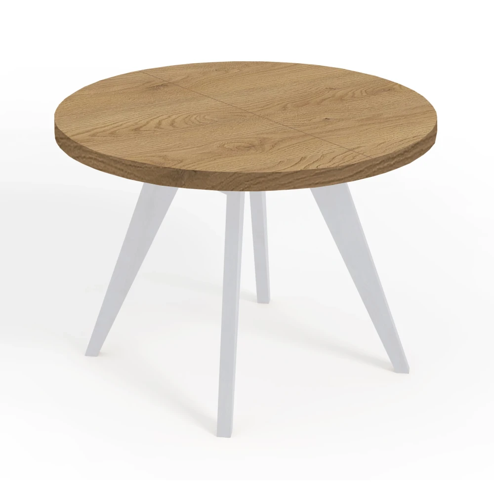 Runder LOFT industrieller Holztisch LORA