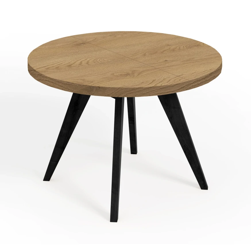 Runder LOFT industrieller Holztisch LORA