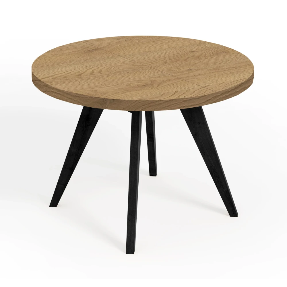 Runder LOFT industrieller Holztisch LORA