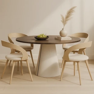 Runder ausziehbarer Tisch CORTIC Ø100, Ø120 cm