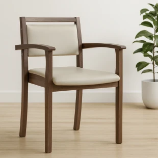 Holzstuhl GS50 mit gepolsterter Sitzfläche