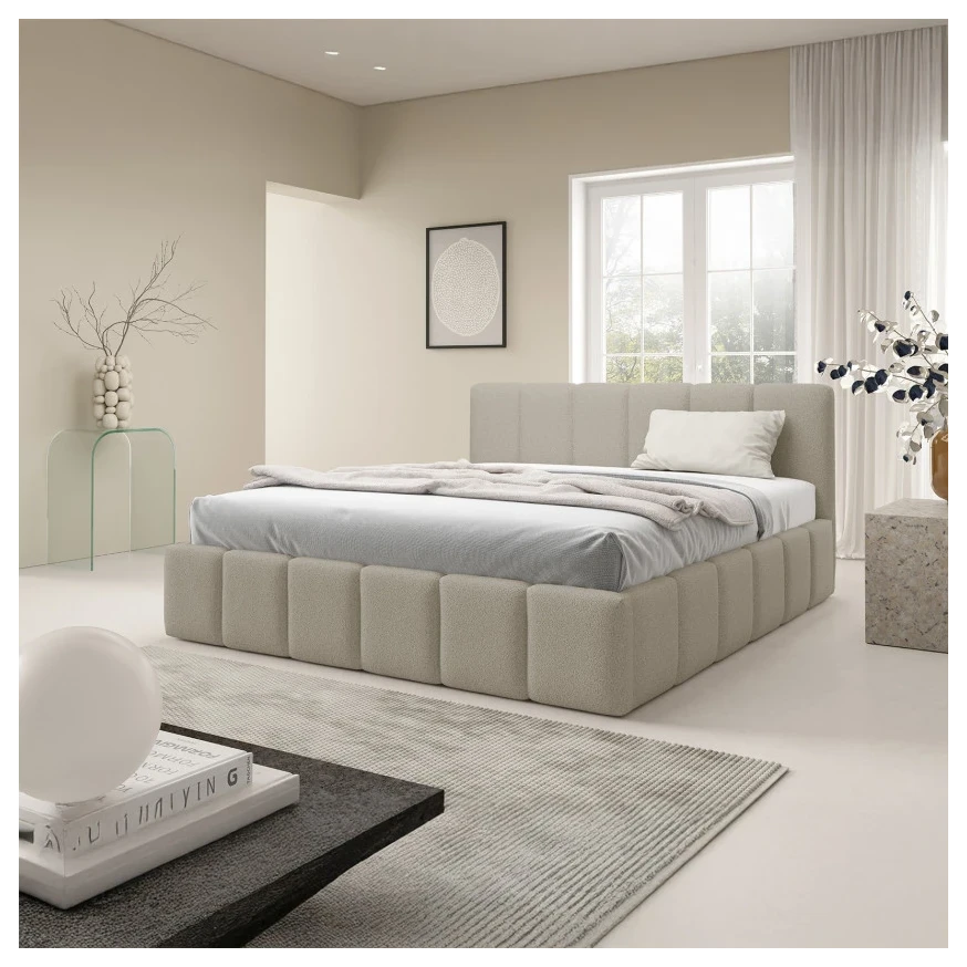 Polsterbett KALLA Slim 160x200 cm mit bettkasten