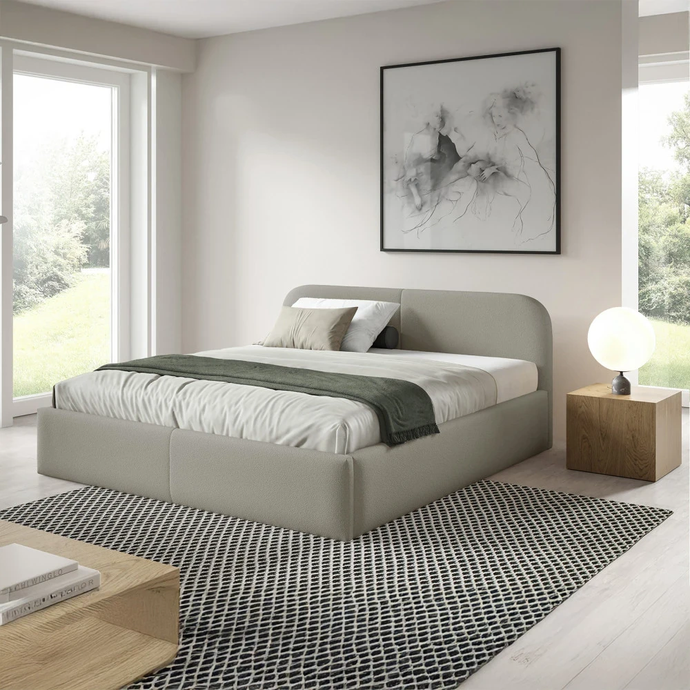 Polsterbett BELMI Slim 160x200 cm mit bettkasten