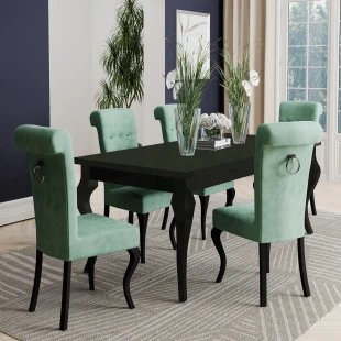 Rechteckiger, ausziehbarer Glamour-Tisch aus Holz Fosen