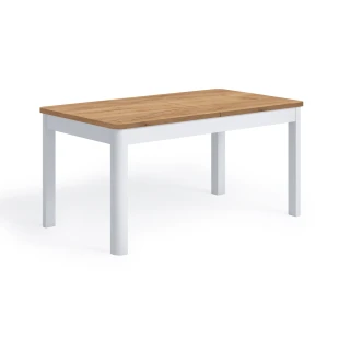 LAVEN rechteckiger ausziehbarer Holztisch, sicher, abgerundete Beine, Tischplatte