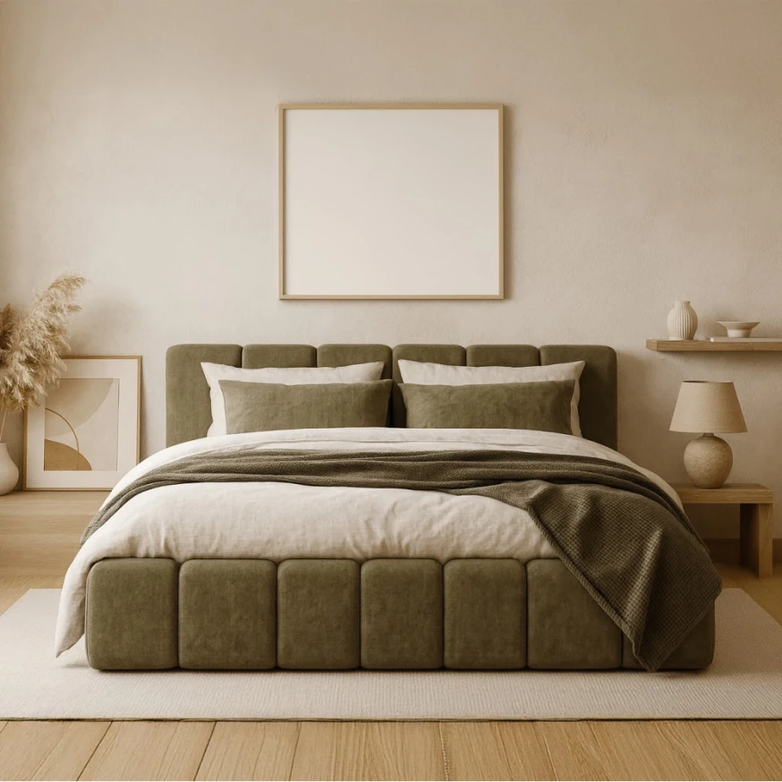 Polsterbett KALLA Medium 180x200 cm mit bettkasten