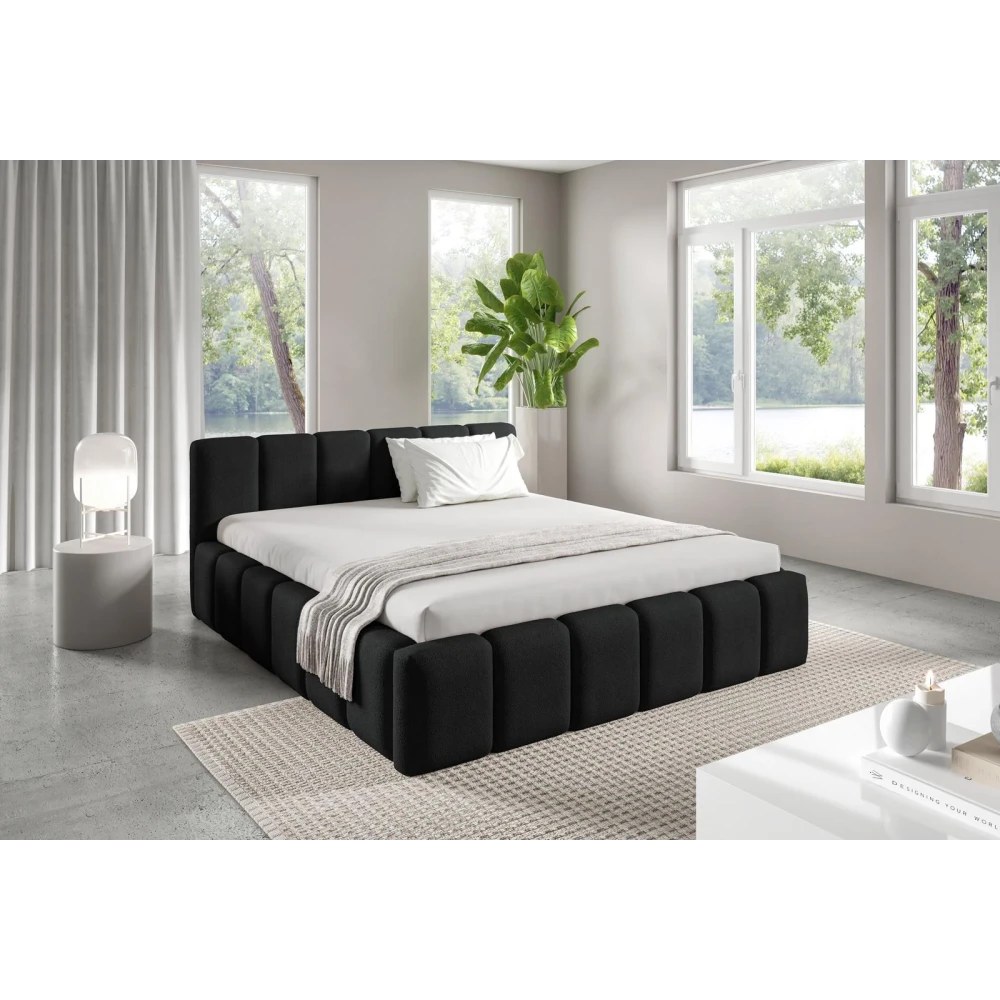 Polsterbett KALLA Medium 180x200 cm mit bettkasten