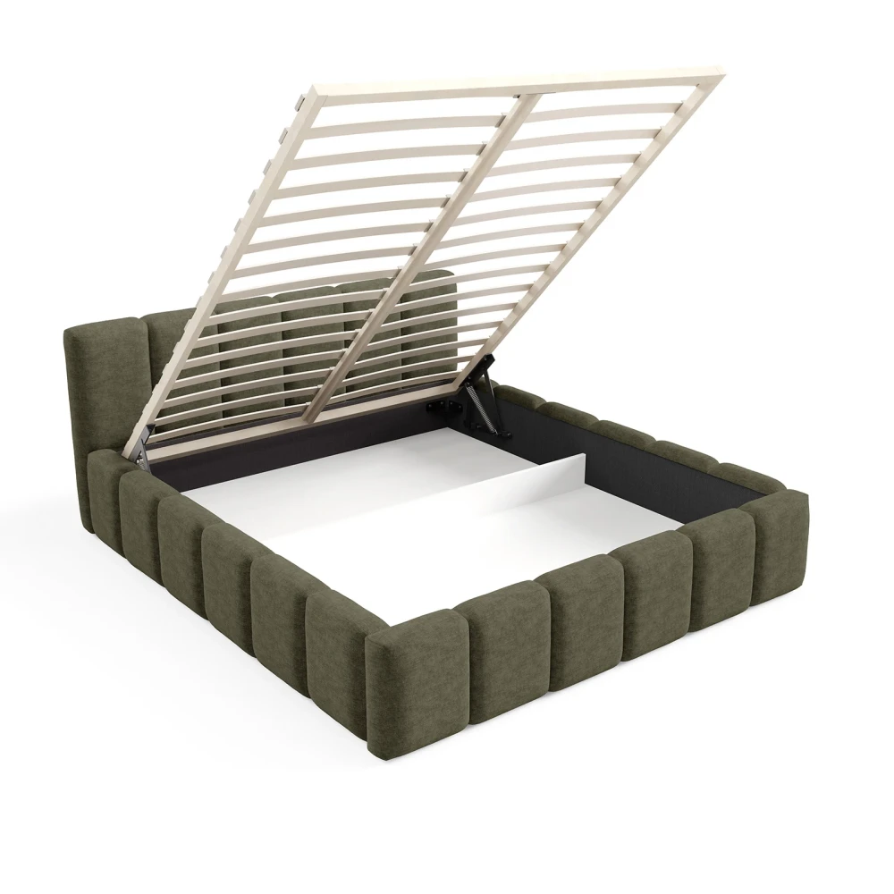 Polsterbett KALLA Medium 180x200 cm mit bettkasten