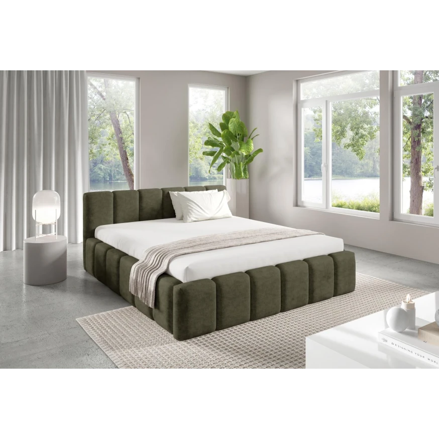 Polsterbett KALLA Medium 160x200 cm mit bettkasten