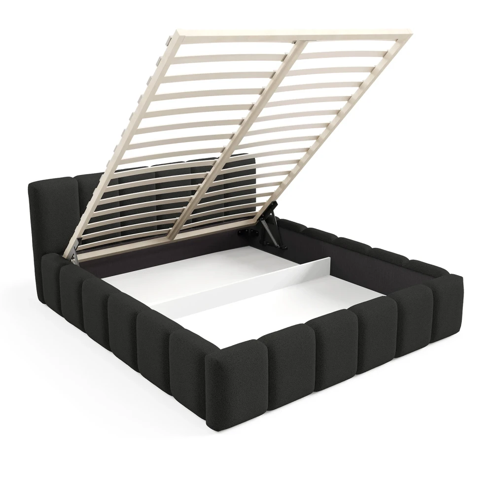 Polsterbett KALLA Medium 140x200 cm mit bettkasten