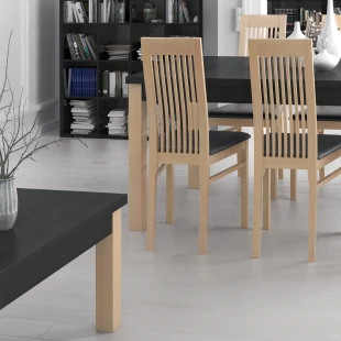 Rechteckige HALEN Couchtisch, Holztisch, furniert mit Natur Furnier, Buchenholz