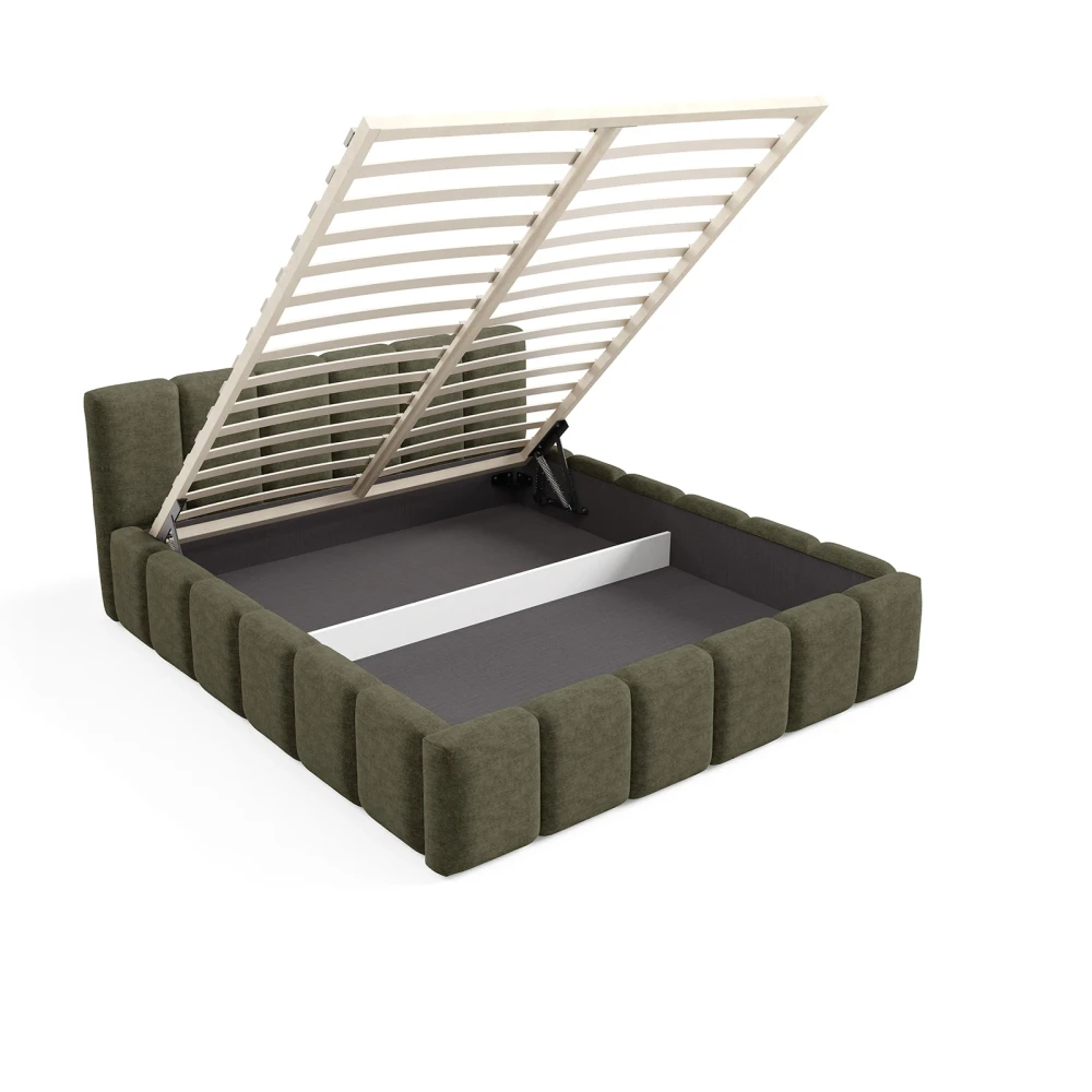 Polsterbett KALLA Slim 140x200 cm mit bettkasten