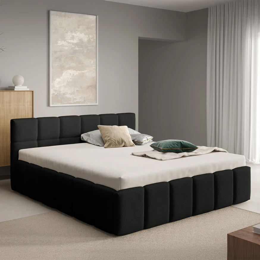 Polsterbett NUBO Slim 140x200 cm mit bettkasten