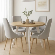 Gepolsterter Sessel LS92 Loft mit Knöpfen, moderner Schalensessel