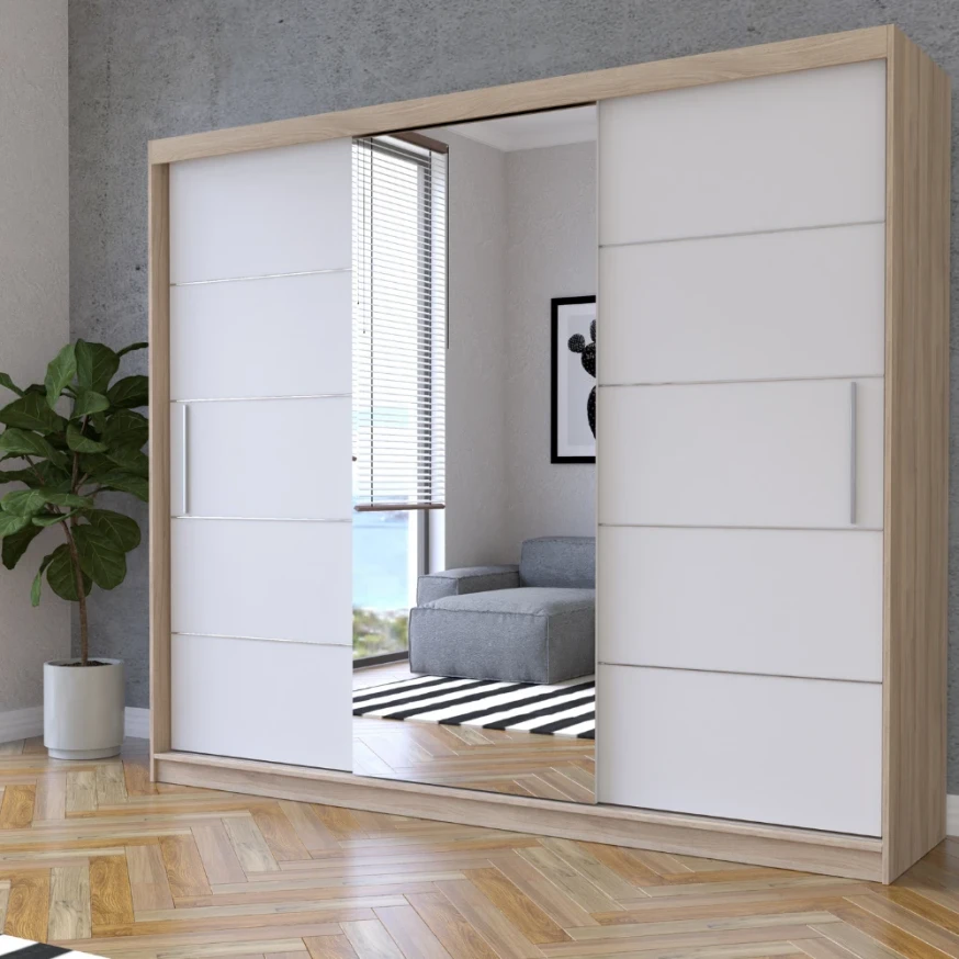 Schwebetürenschrank ASTA mit Spiegel 250 cm