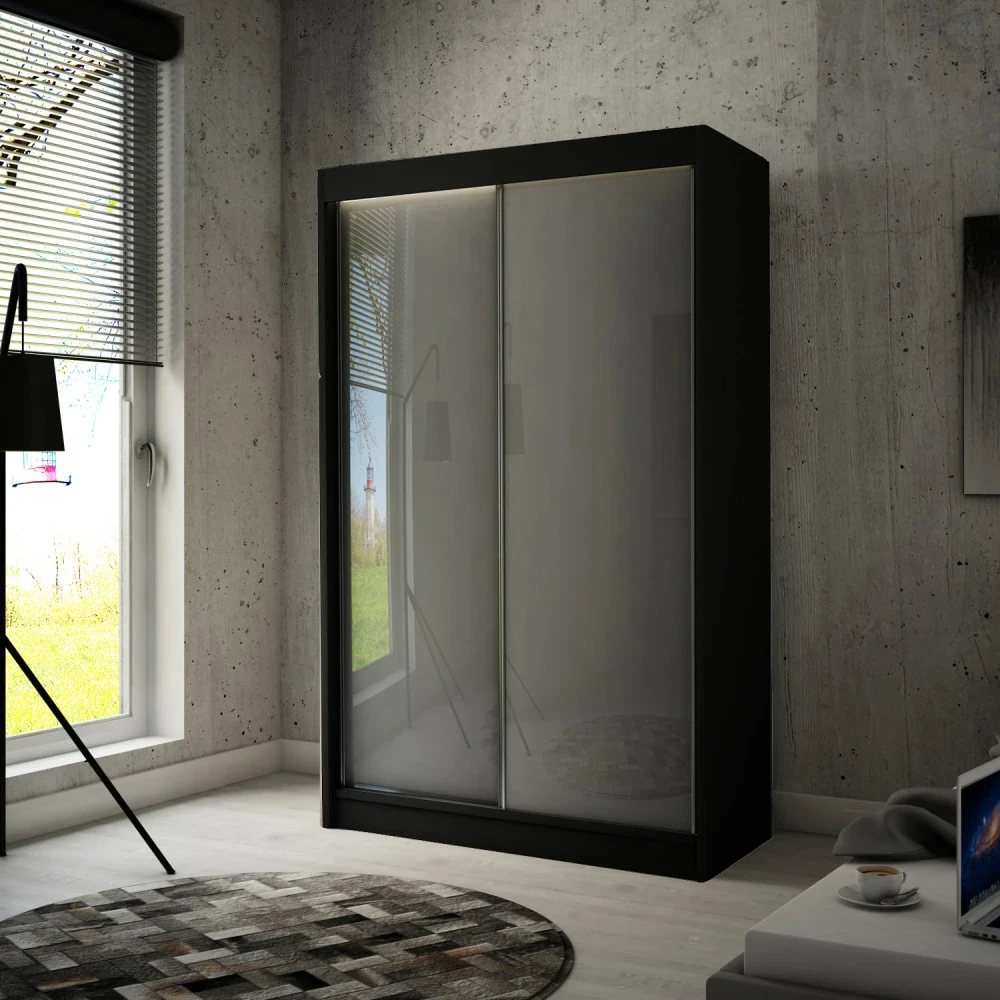 Schwebetürenschrank PIK 120 cm lacobel