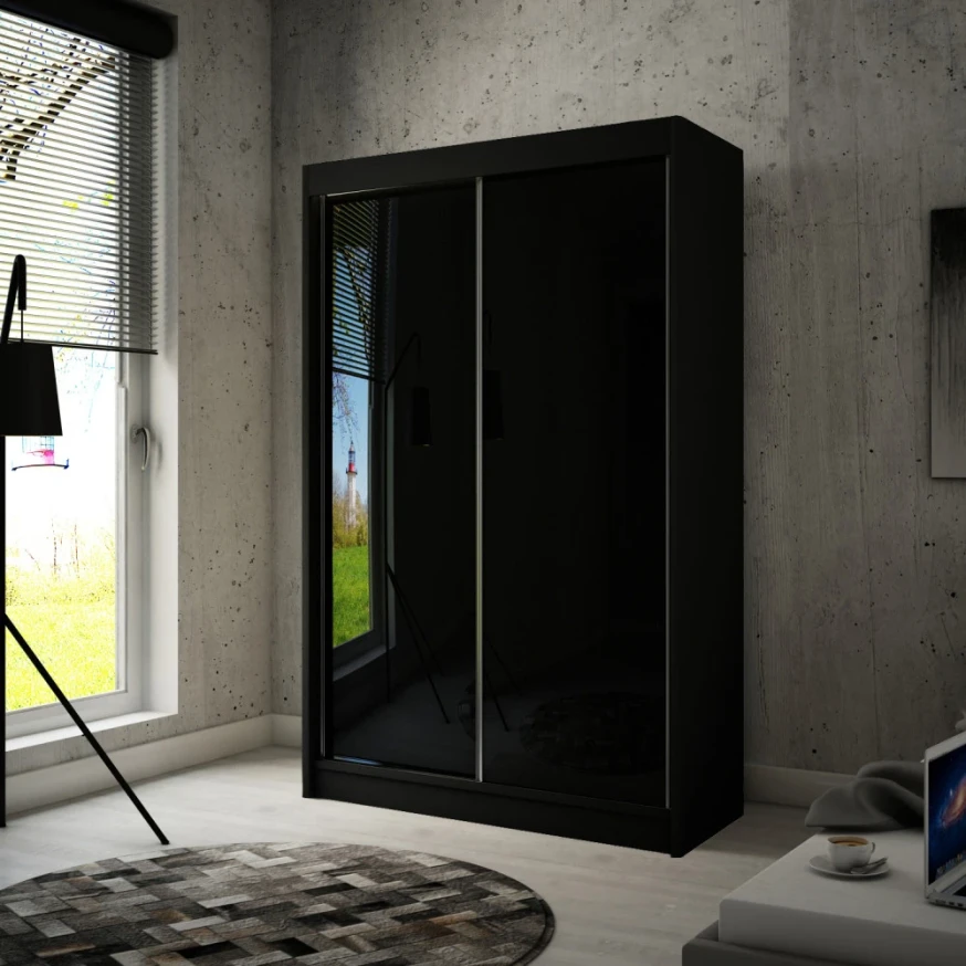 Schwebetürenschrank PIK 120 cm lacobel