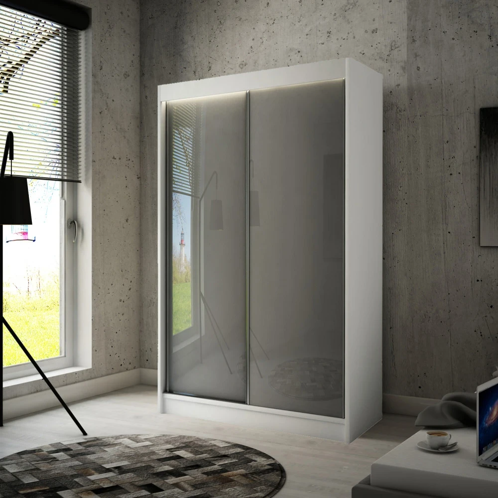 Schwebetürenschrank PIK 120 cm lacobel