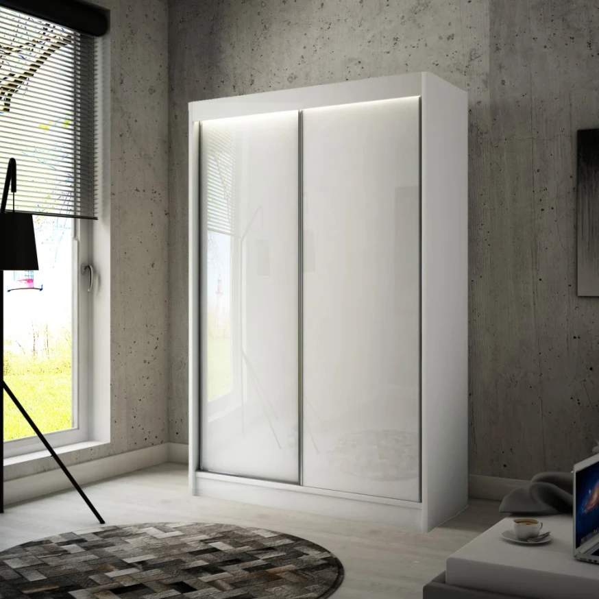 Schwebetürenschrank PIK 120 cm lacobel