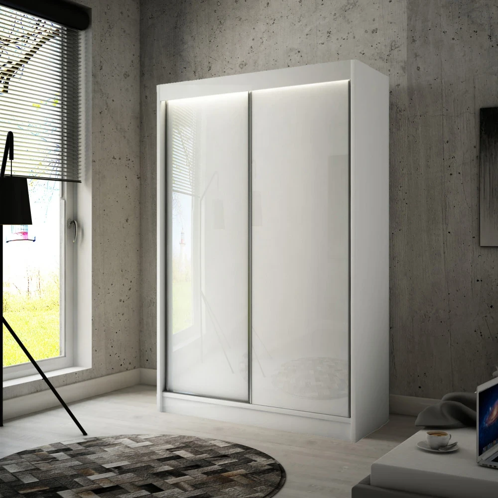 Schwebetürenschrank PIK 120 cm lacobel